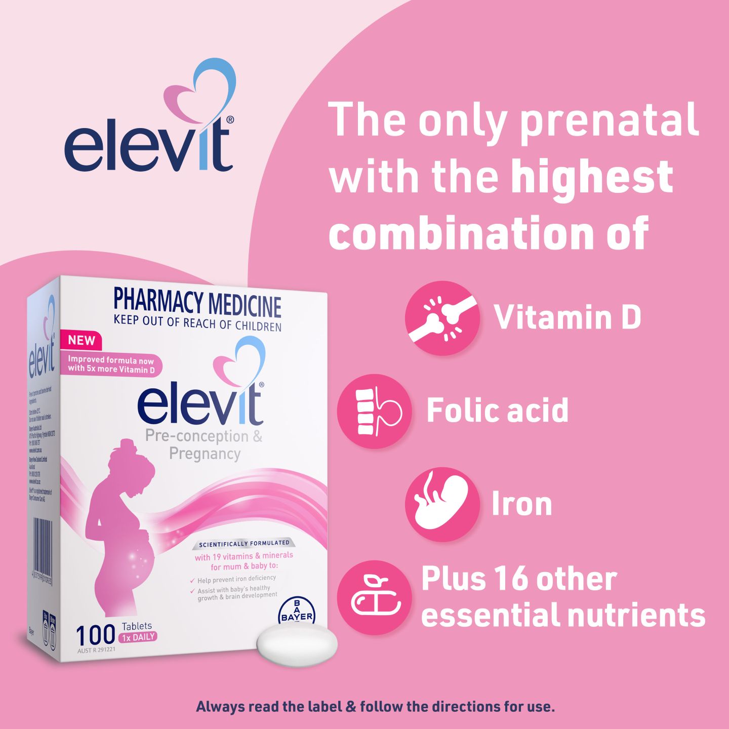Elevit Pre-conception & Pregnancy Multivitamin